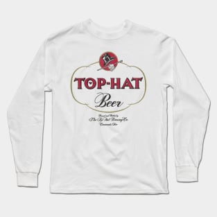 Top Hat Beer Retro Defunct Breweriana Long Sleeve T-Shirt